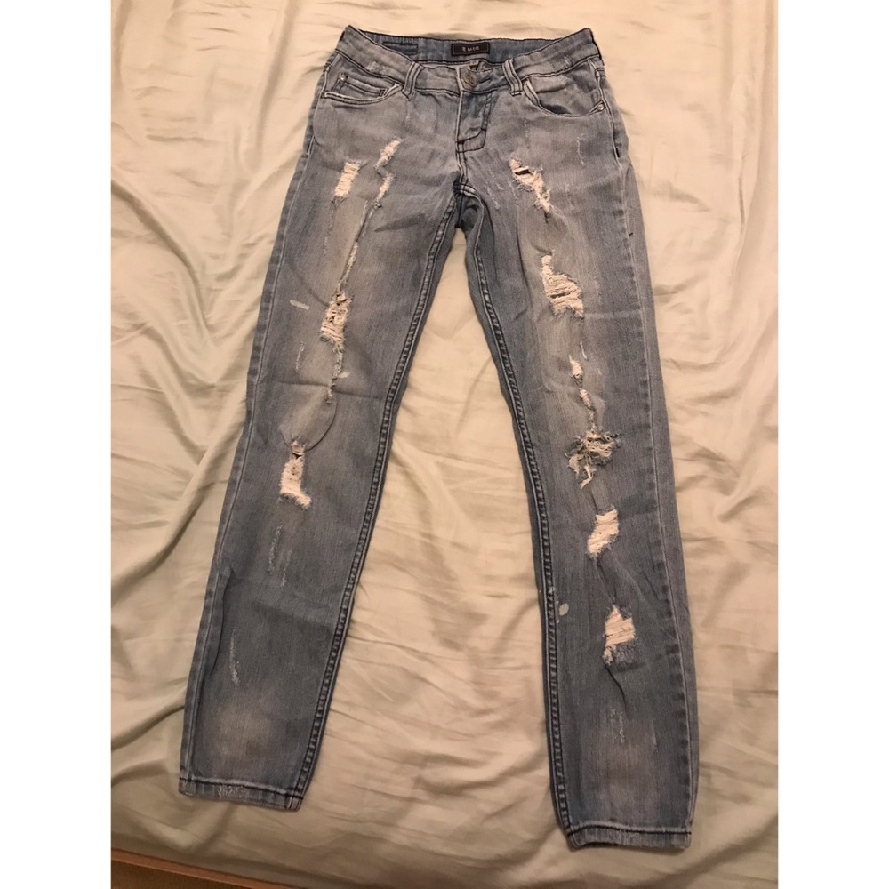 STS blue distressed boyfriend denim